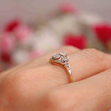 Ellibelle Jewellery Art Deco 18ct Gold & Platinum Diamond Ring (0.50cts)