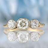 Ellibelle Jewellery Art Deco 18ct Gold & Platinum Diamond Three-Stone Engagement Ring (0.50cts)