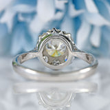 Ellibelle Jewellery Art Deco 18ct White Gold & Platinum Diamond Cluster Ring (0.85cts)