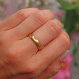 Ellibelle Jewellery Art Deco 22ct Gold Wedding Band - Birmingham 1924 (5.1g)