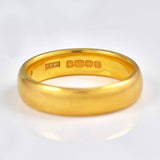 Ellibelle Jewellery Art Deco 22ct Gold Wedding Band - Birmingham 1934 (8g)