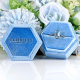 Ellibelle Jewellery Art Deco Aquamarine 9ct Gold Solitaire Bezel Ring