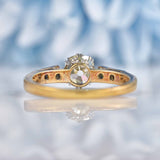 Ellibelle Jewellery Art Deco Cape Diamond 18ct Gold & Platinum Engagement Ring (0.80ct)