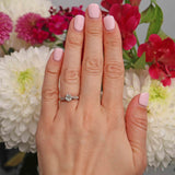 Ellibelle Jewellery Art Deco Cape Diamond 18ct Gold & Platinum Engagement Ring (0.80ct)
