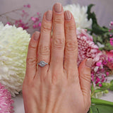 Ellibelle Jewellery Art Deco Diamond 18ct Gold & Platinum Cluster Ring