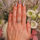 Ellibelle Jewellery Art Deco Diamond 18ct Gold & Platinum Daisy Cluster Ring (0.50cts)