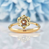 Ellibelle Jewellery Art Deco Diamond 18ct Gold & Platinum Daisy Cluster Ring (0.50cts)