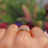 Ellibelle Jewellery Art Deco Diamond 18ct Gold & Platinum Daisy Cluster Ring