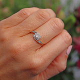 Ellibelle Jewellery Art Deco Diamond 18ct Gold & Platinum Daisy Cluster Ring