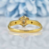 Ellibelle Jewellery Art Deco Diamond 18ct Gold & Platinum Daisy Ring