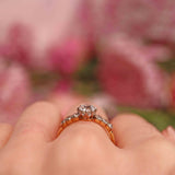 Ellibelle Jewellery Art Deco Diamond 18ct Gold & Platinum Engagement Ring (1.06cts)