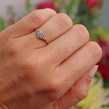 Ellibelle Jewellery Art Deco Diamond 18ct Gold & Platinum Ring (0.25cts)