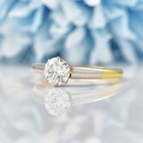 Ellibelle Jewellery Art Deco Diamond 18ct Gold & Platinum Solitaire Engagement Ring (0.70cts)