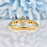 Ellibelle Jewellery Art Deco Diamond 18ct Gold Platinum Solitaire Engagement Ring (0.90cts)