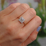 Ellibelle Jewellery Art Deco Diamond 18ct Gold & Platinum Square Cluster Ring (0.60cts)