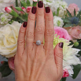 Ellibelle Jewellery Art Deco Diamond 18ct Gold Platinum Star-Set Daisy Ring