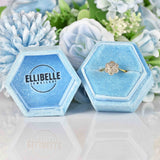 Ellibelle Jewellery Art Deco Diamond 18ct Gold Platinum Star-Set Daisy Ring