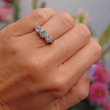 Ellibelle Jewellery Art Deco Diamond 18ct Gold & Platinum Three-Stone Engagement Ring (1.00ct)