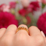 Ellibelle Jewellery Art Deco Diamond 18ct Gold Ring - Birmingham 1919