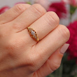 Ellibelle Jewellery Art Deco Diamond 18ct Gold Ring - Birmingham 1919