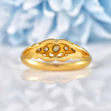 Ellibelle Jewellery Art Deco Diamond 18ct Gold Ring - Birmingham 1919