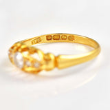 Ellibelle Jewellery Art Deco Diamond 18ct Gold Ring - Birmingham 1919