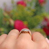 Ellibelle Jewellery Art Deco Diamond 18ct Gold Target Ring