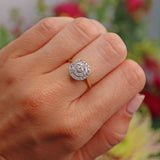 Ellibelle Jewellery Art Deco Diamond 18ct Gold Target Ring