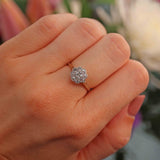 Ellibelle Jewellery Art Deco Diamond 18ct White Gold Daisy Ring (0.40ct)
