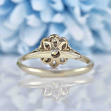Ellibelle Jewellery Art Deco Diamond 18ct White Gold Daisy Ring (0.40ct)