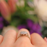 Ellibelle Jewellery Art Deco Diamond 18ct White Gold Daisy Ring (0.40ct)