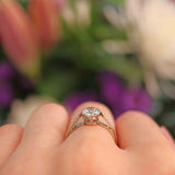 Ellibelle Jewellery Art Deco Diamond 18ct White Gold Solitaire Engagement Ring (1.11ct)