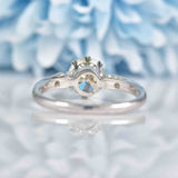 Ellibelle Jewellery Art Deco Diamond 18ct White Gold Solitaire Engagement Ring (1.11ct)