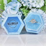 Ellibelle Jewellery Art Deco Diamond Geometric Starburst Panel Ring
