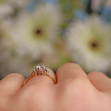Ellibelle Jewellery Art Deco Diamond Gold & Platinum Solitaire Engagement Ring (0.50ct)