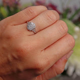 Ellibelle Jewellery Art Deco Diamond & Platinum Geometric Panel Ring