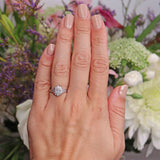 Ellibelle Jewellery Art Deco Diamond & Platinum Geometric Panel Ring