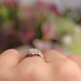 Ellibelle Jewellery Art Deco Diamond & Platinum Geometric Panel Ring
