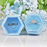 Ellibelle Jewellery Art Deco Diamond & Platinum Geometric Panel Ring
