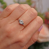 Ellibelle Jewellery Art Deco Diamond & Platinum Solitaire Engagement Ring (0.85ct)