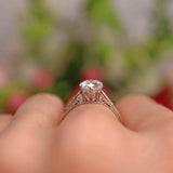Ellibelle Jewellery Art Deco Diamond Platinum Solitaire Engagement Ring (1.43cts)