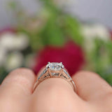 Ellibelle Jewellery Art Deco Diamond & Platinum Solitaire Engagement Ring (1.85ct)
