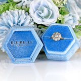 Ellibelle Jewellery Art Deco Old European Cut Diamond 18ct Gold & Platinum Daisy Cluster Ring