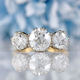 Ellibelle Jewellery Art Deco Old European-Cut Diamond 18ct Gold Three-Stone Engagement Ring (2.87cts)