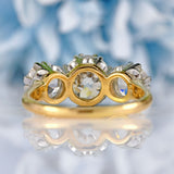 Ellibelle Jewellery Art Deco Old European-Cut Diamond 18ct Gold Three-Stone Engagement Ring (2.87cts)