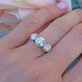 Ellibelle Jewellery Art Deco Old European-Cut Diamond 18ct Gold Three-Stone Engagement Ring (2.87cts)