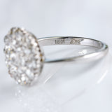 Ellibelle Jewellery Art Deco Old European-Cut Diamond 18ct White Gold Platinum Cluster Ring (1.00ct)