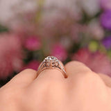 Ellibelle Jewellery Art Deco Old European-Cut Diamond & Platinum Engagement Ring (1.12ct)