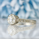 Ellibelle Jewellery Art Deco Old European-Cut Diamond & Platinum Engagement Ring (1.12ct)