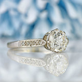 Ellibelle Jewellery Art Deco Old European-Cut Diamond & Platinum Engagement Ring (1.12ct)